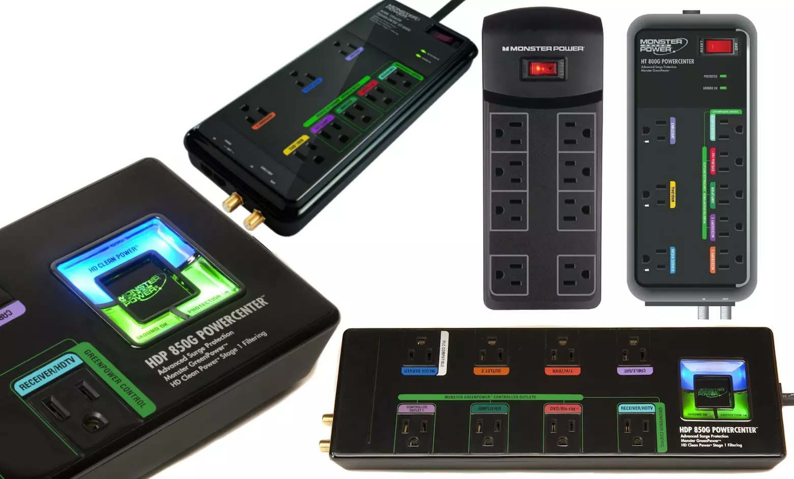 Monster 8-Outlet Home Theater Surge Protectors - Primary Image