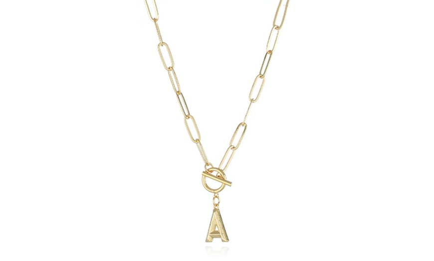 Image 3: Women's Initial A-Z Letter Necklace