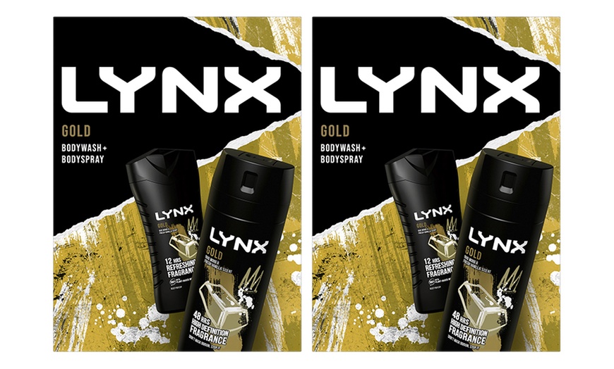 Image 3: Lynx Gold Two Piece Gift Set for Him