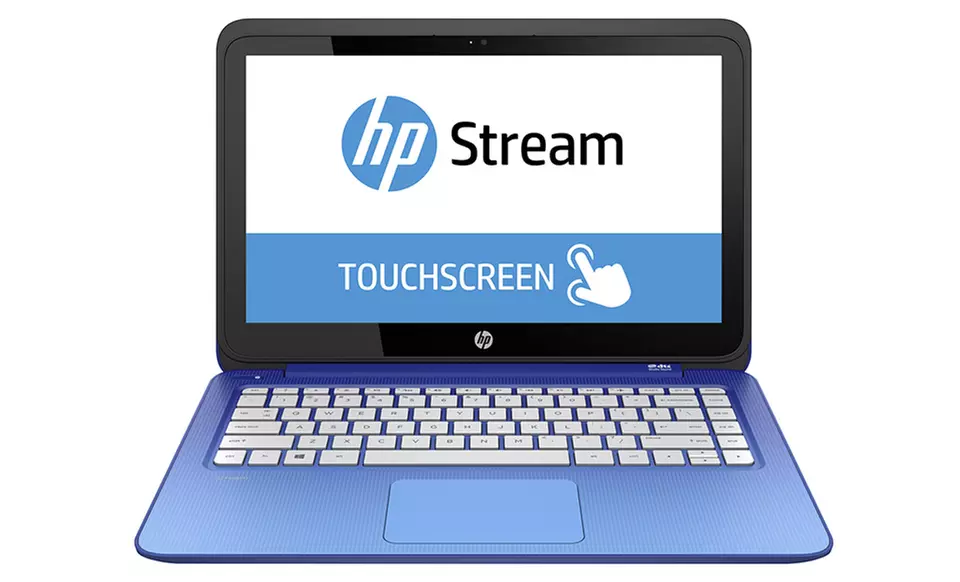 HP Stream 13.3" Touchscreen Laptop with 2.16GHz Intel Celeron CPU, 2GB RAM, and 32GB eMMC Storage (Factory Refurbished) - Primary Image