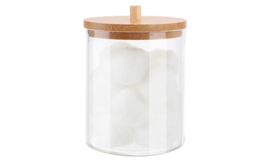 Image 8: Clear storage containers with Bamboo lids