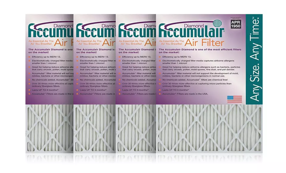 Accumulair Diamond Air-Filter 4-Pack. Multiple Sizes Available. Free Returns. - Primary Image