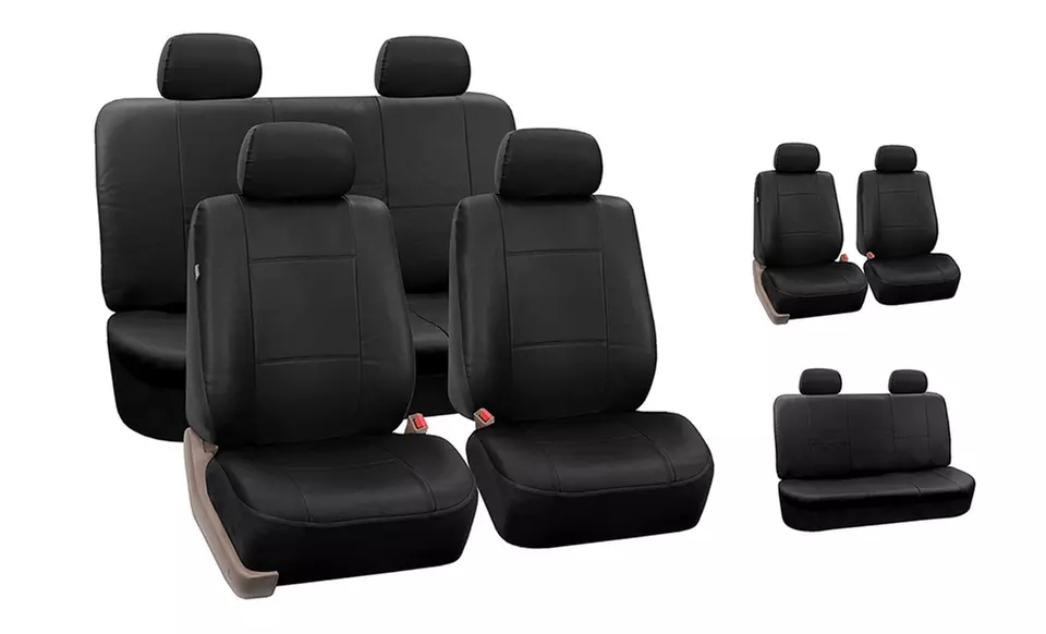 Full Set of Faux-Leather Seat Covers - Second Medium