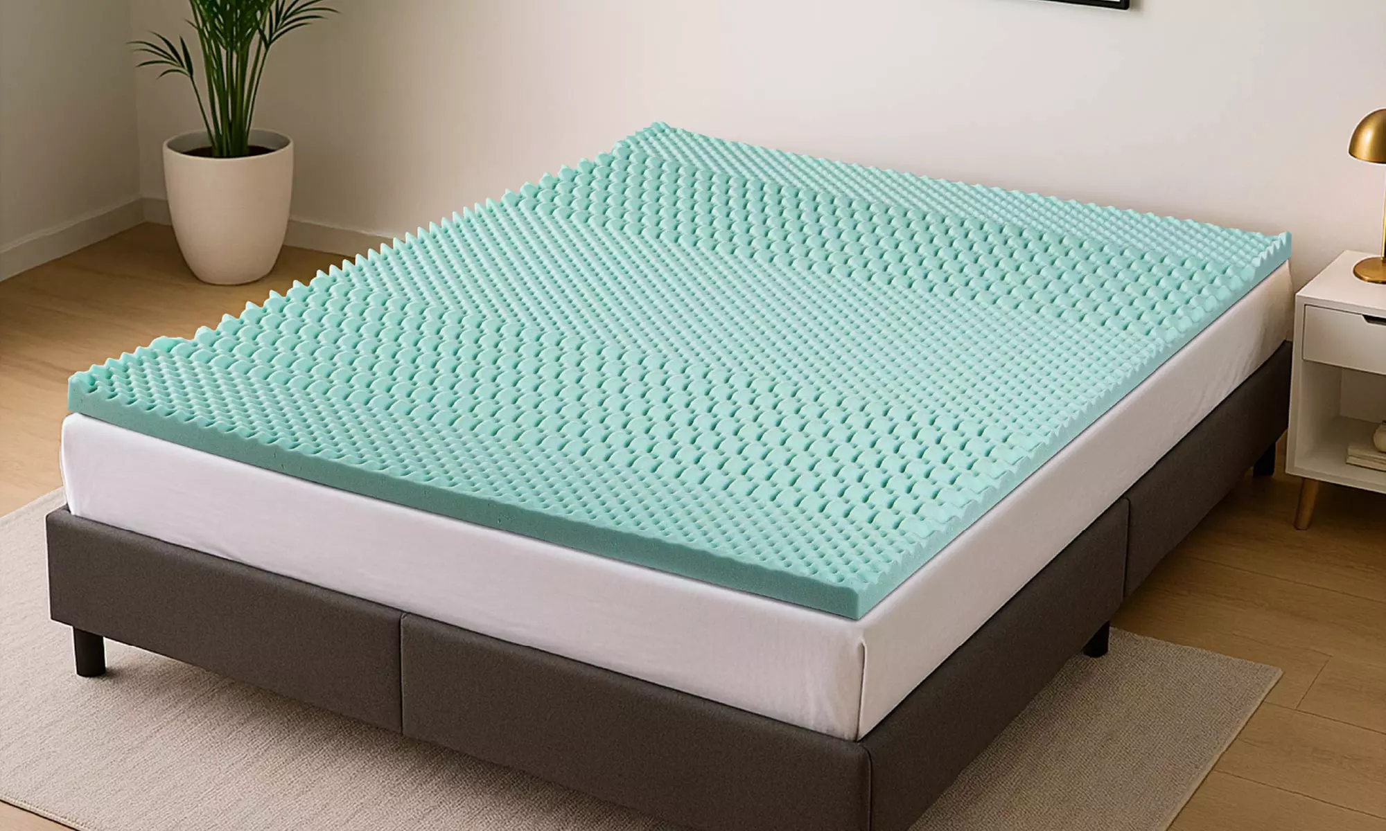 Topper de espuma viscoelástica de 5 zonas, 5 cm