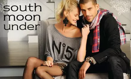 $25 for $50 Worth of Designer Apparel, Accessories, and More from South Moon Under - Primary Image
