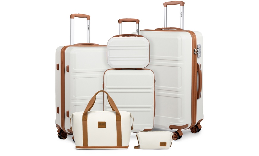 Image 5: Six Piece Travel Luggage Set 
