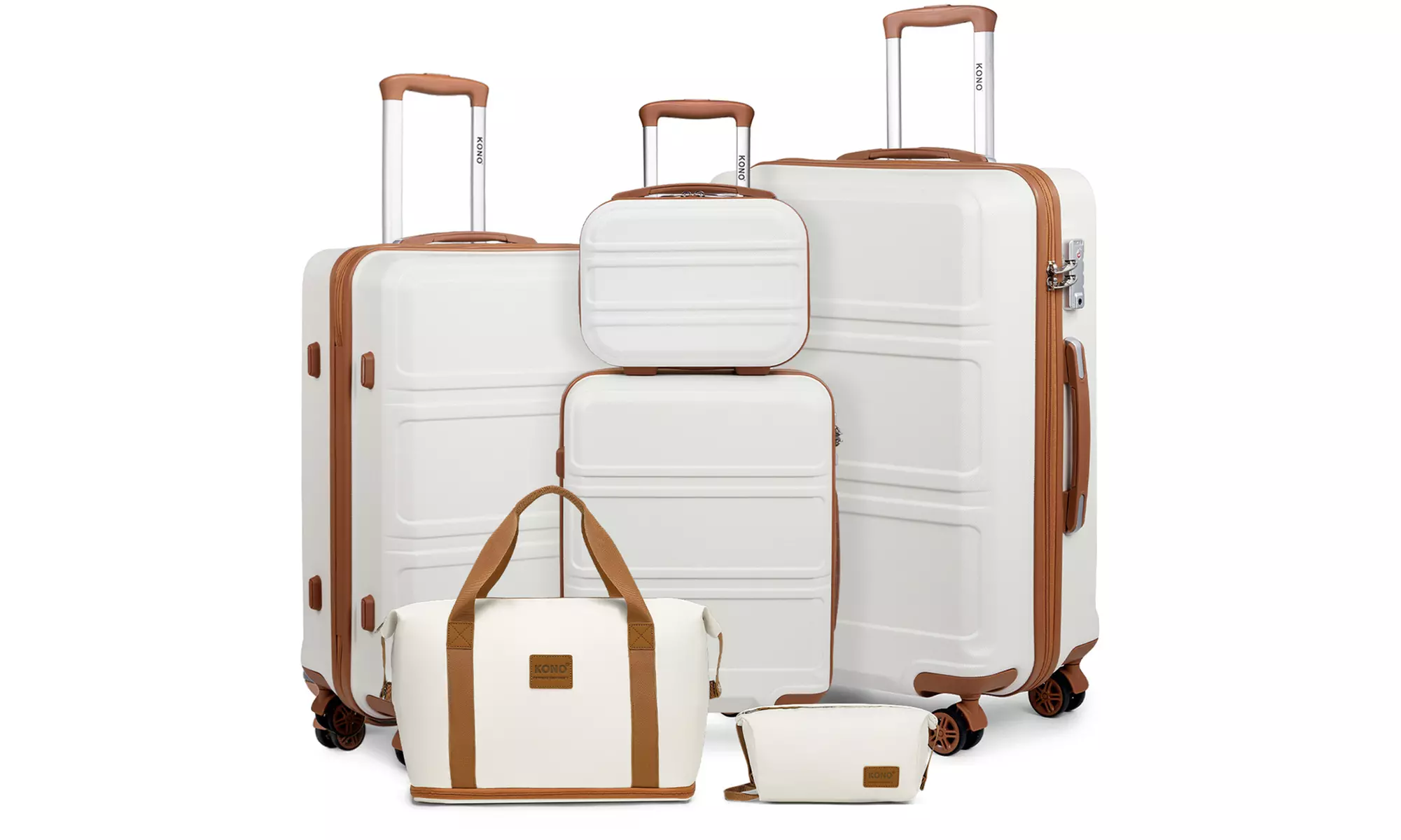 KONO 4x Reisekoffer und 2x Reisetaschen