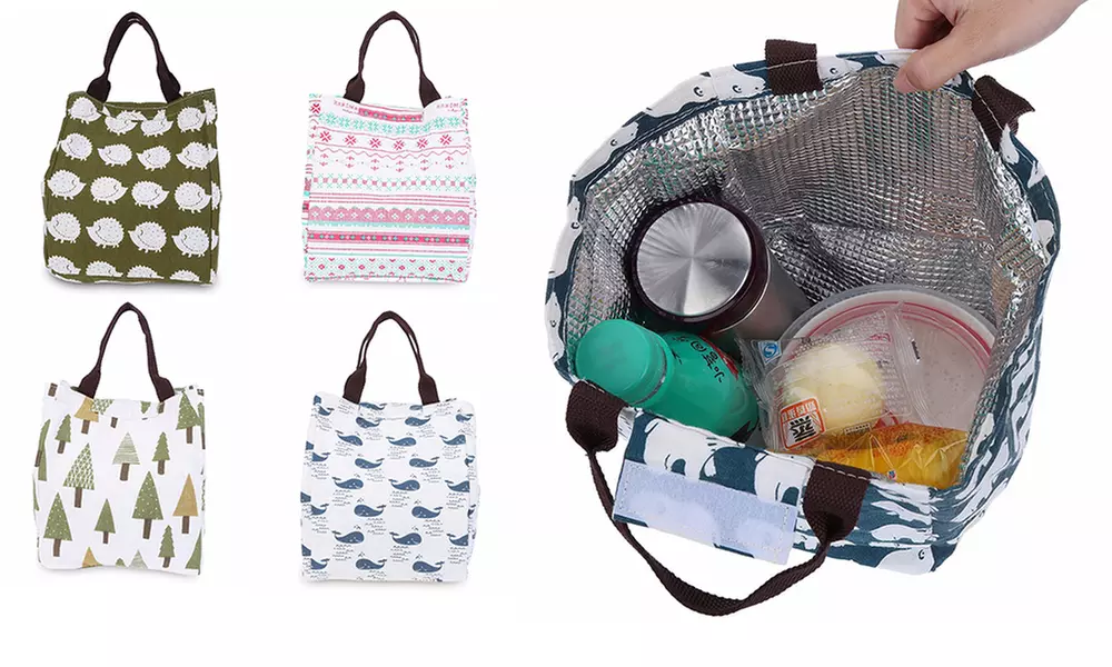 1 à 4 sacs à déjeuner isothermes avec motifs thème nature - Primary Image