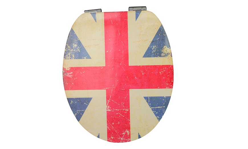 Image 3: Eisl Union Jack Toilet Seat