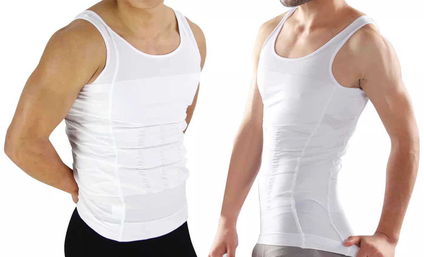 Men's 3-in-1 Invisible Corrective Posture Support Compression Shirt - Primary Image