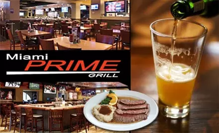 $15 for $35 Worth of All-American Fare and Drinks at Miami Prime Grill - Primary Image
