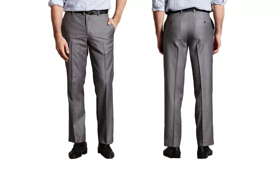 Michael Brandon Men's Flat-Front Linen and Classic Pants. Multiple Colors. Free Returns. | Brought to You by ideeli  - Second Medium