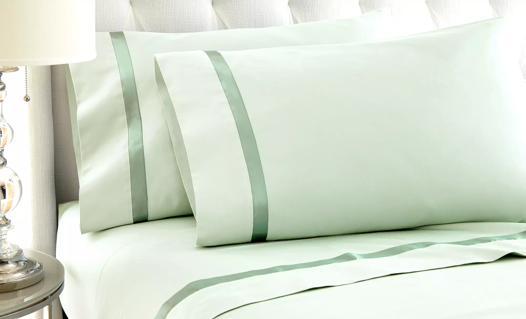 Italian Fine Linens 600-TC 100% Egyptian Cotton Sheet Sets with Satin Ribbon. Free Returns. - Second Medium