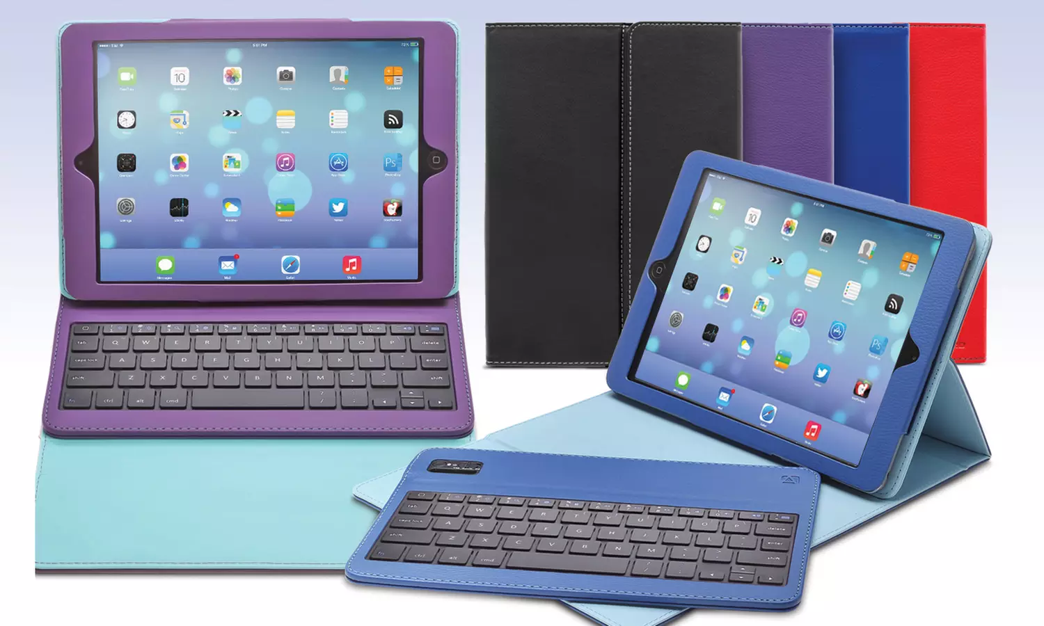 Aduro Removable Bluetooth Keyboard Case for iPad mini, iPad Air, or iPad 2/3/4 - Primary Image