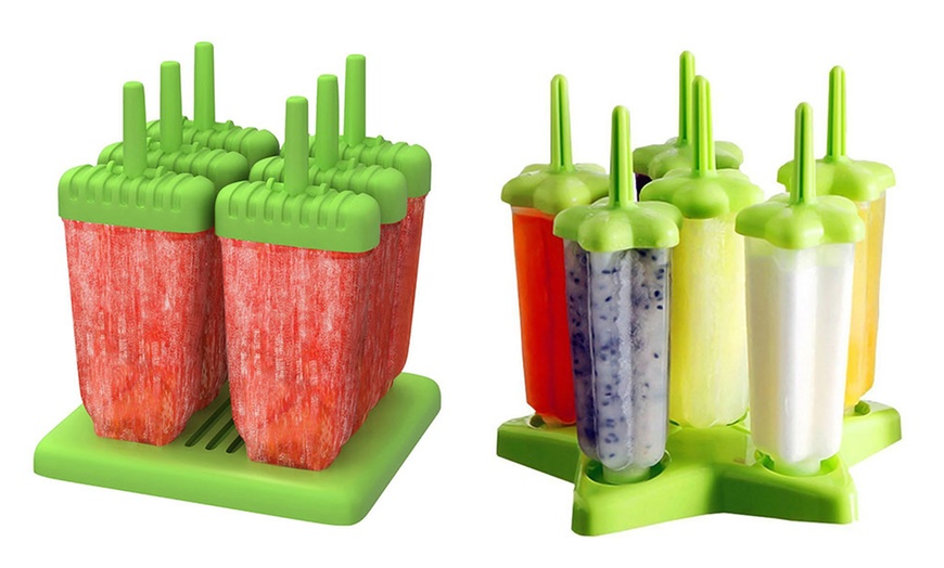 Image 1: Homiu 6 Reusable Ice Lolly Moulds