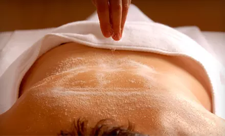 50-Minute Sugar-Scrub Exfoliation or 110-Minute Serenity Hot Aroma Wrap at Tangles Studio  - Primary Image