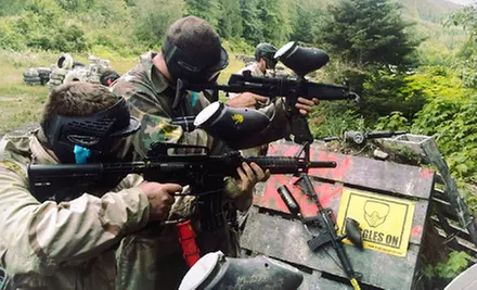 Three-Hour Paintball Package with Marker, Gear, and 100 Paintballs for 2, 4, or 10 at Whistler Paintball (Up to 65% Off) - Primary Image