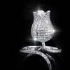 Image 2: Bague ouverte en forme de tulipe