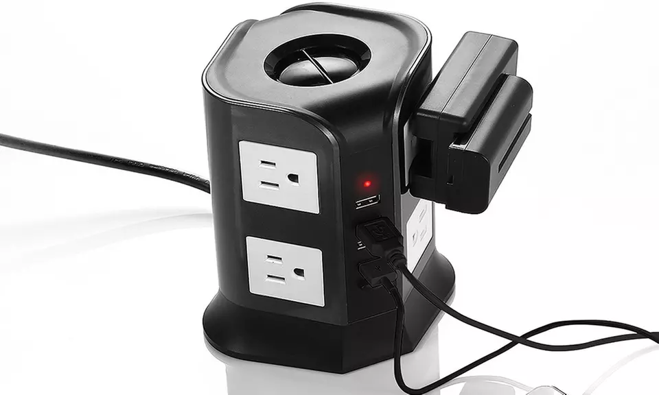 Safemore 8-Outlet 4-USB Smart Desktop Surge Protector - Primary Image