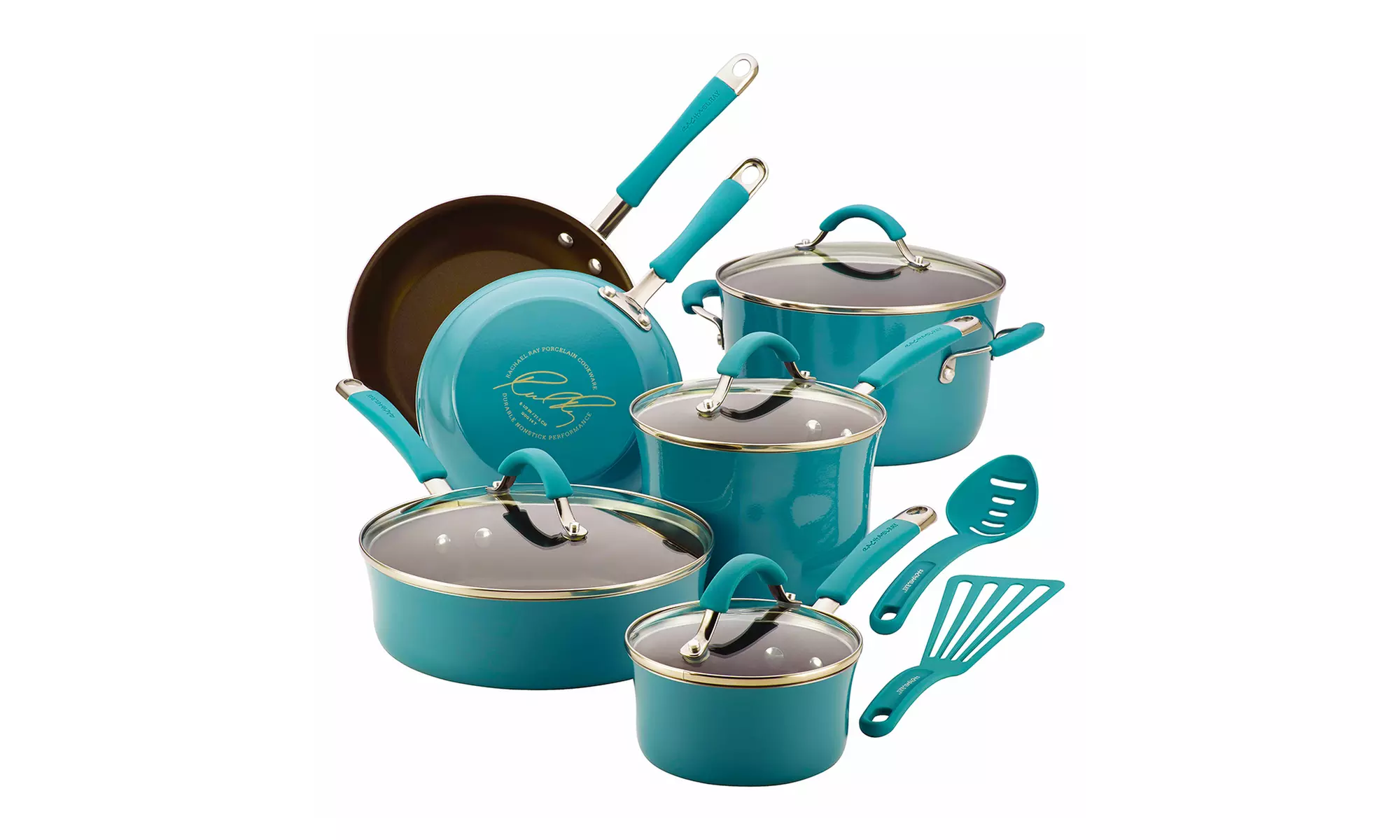 Rachael Ray Cucina Porcelain Aluminum 12-Piece Cookware Set - Primary Image