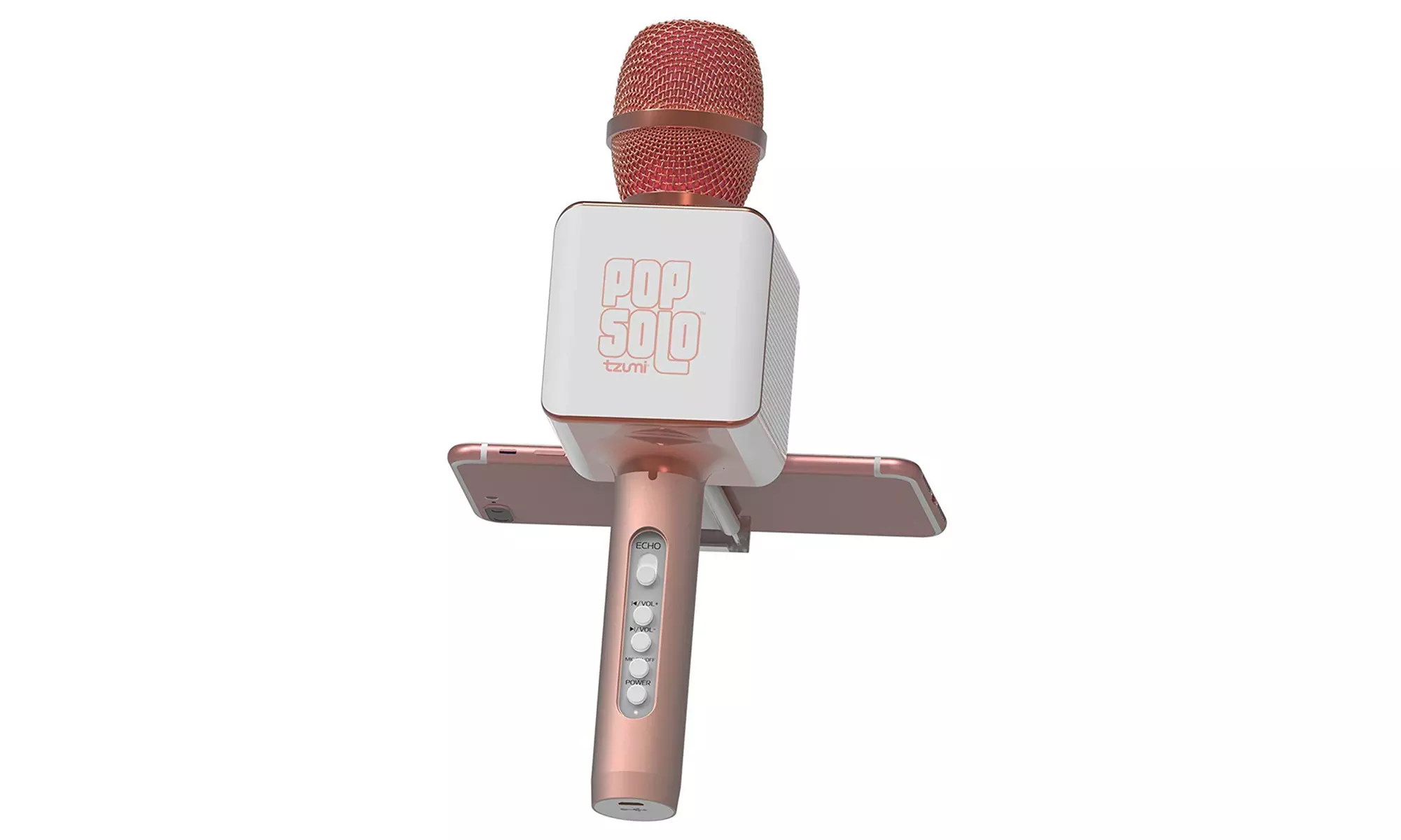 Pop Solo Bluetooth Karaoke Microphone Voice Mixer with Smartphone Holder - Second Medium