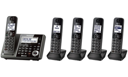 Panasonic 5-Handset Cordless Landline Phone System with Bluetooth | Groupon