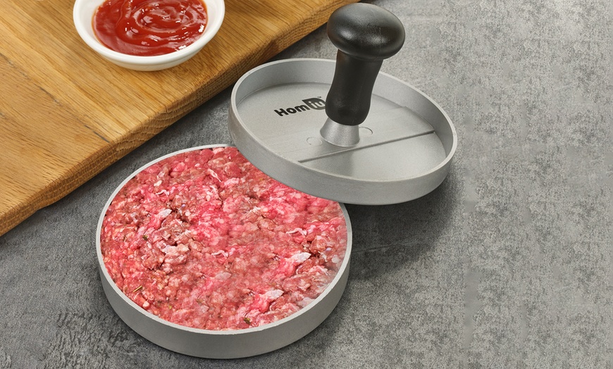 Image 1: Stainless Steel Burger Press