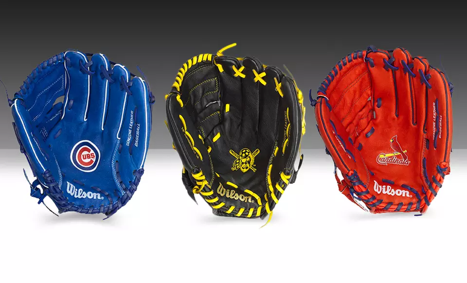 Wilson MLB Team Logo Youth Baseball Gloves. Multiple Teams Available. Free Returns. - Primary Image