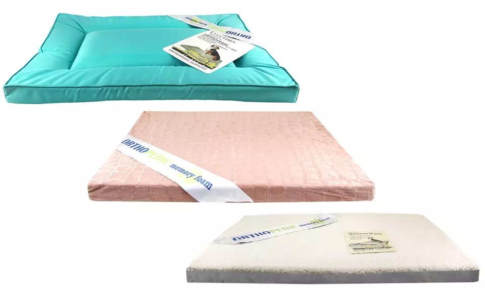 Memory Foam Pet Beds. Multiple Styles Available. - Primary Image