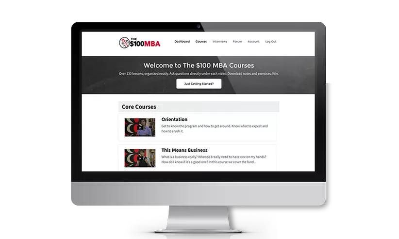 $49 for a Lifetime Business-Training Membership to The $100 MBA ($100 Value) - Primary Image