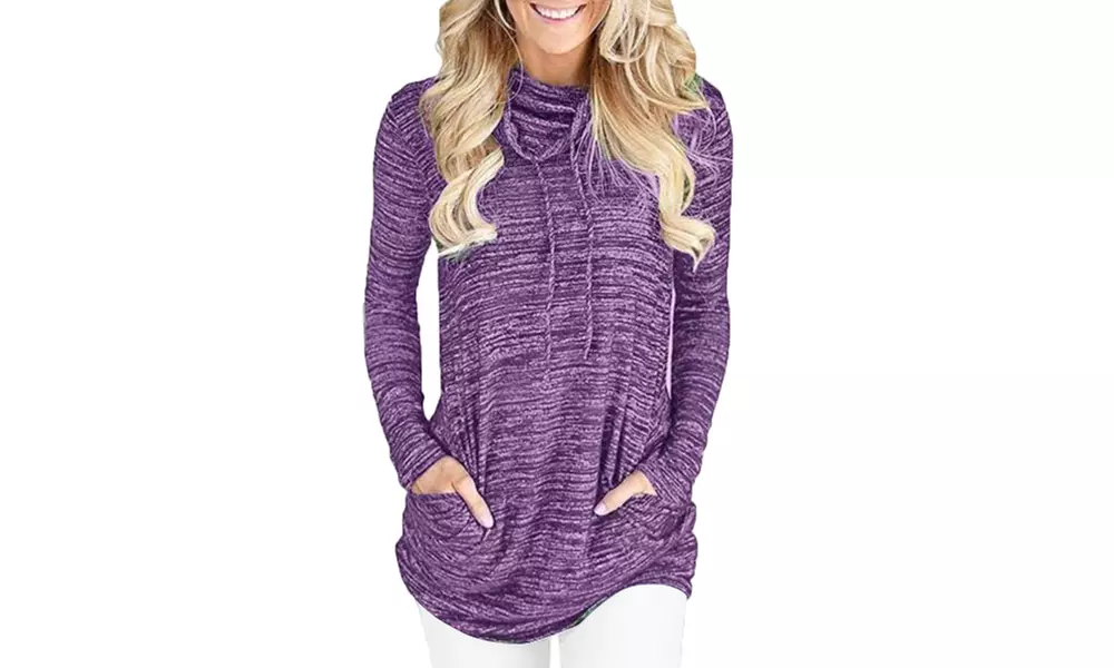 Leo Rosi Women's Marled Athleisure Funnelneck Top S-2X - Second Medium