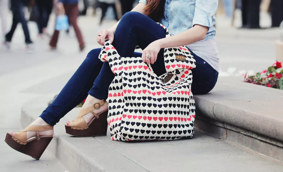 $19.99 for a Vine Street Market, USA Fashion Tote ($60 List Price). 5 Styles Available. Free Shipping and Free Returns. - Primary Image