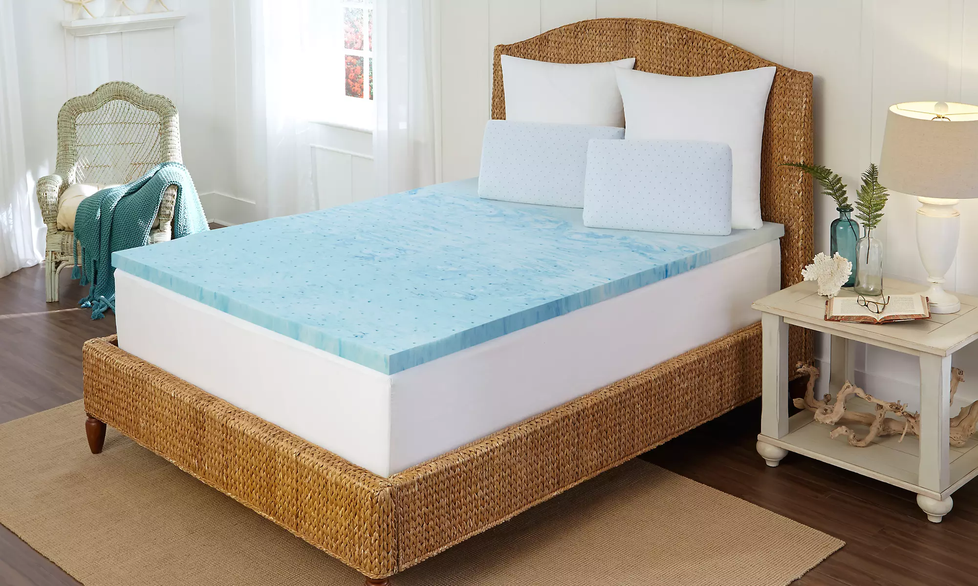 Arctic Sleep by Pure Rest 2" Marbleized Gel Memory Foam Mattress Topper - Primary Image