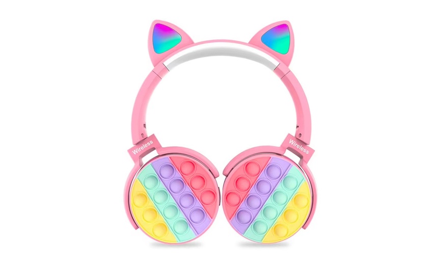 Image 3: Fidget Rainbow Pop-On-It  Bluetooth Headphone