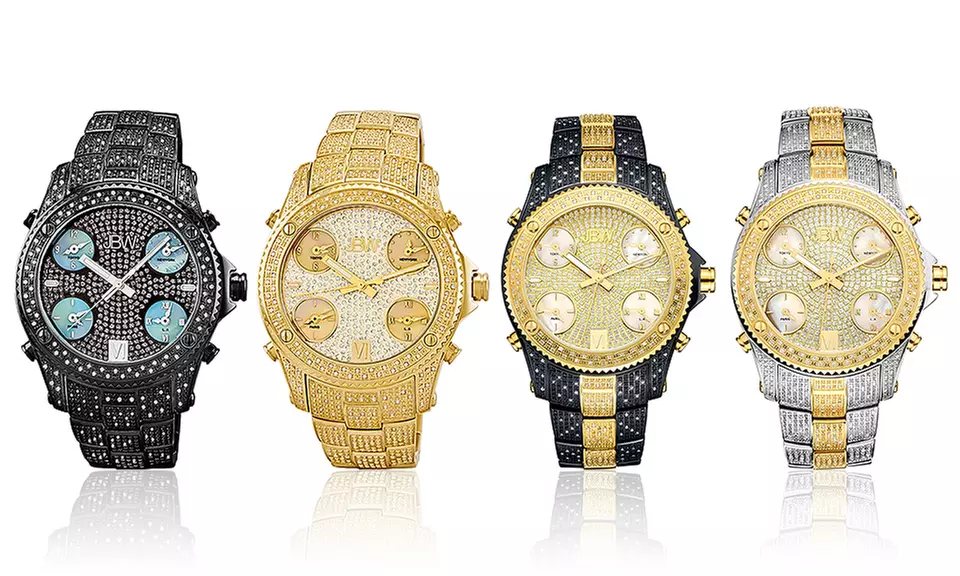 JBW Jet Setter Multi-Time Zone Diamond Watch Collection - Primary Image
