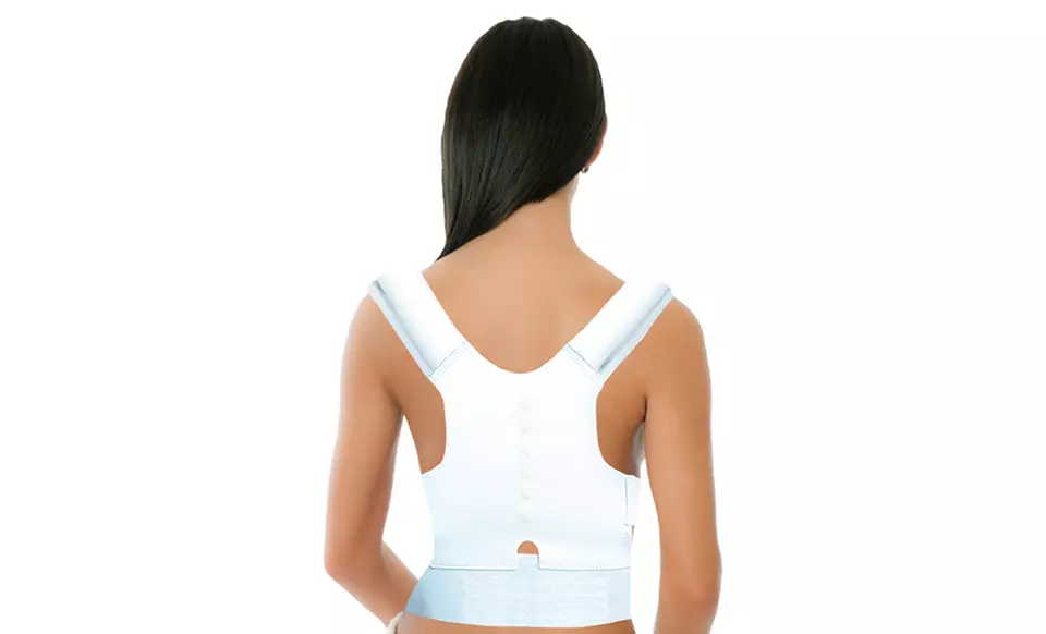 Padded Posture-Correcting Brace in Black, Brown, or White - Image 4