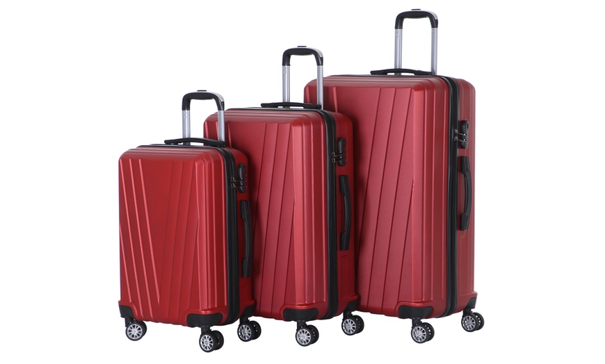 Image 26: Three-Piece Luggage Set