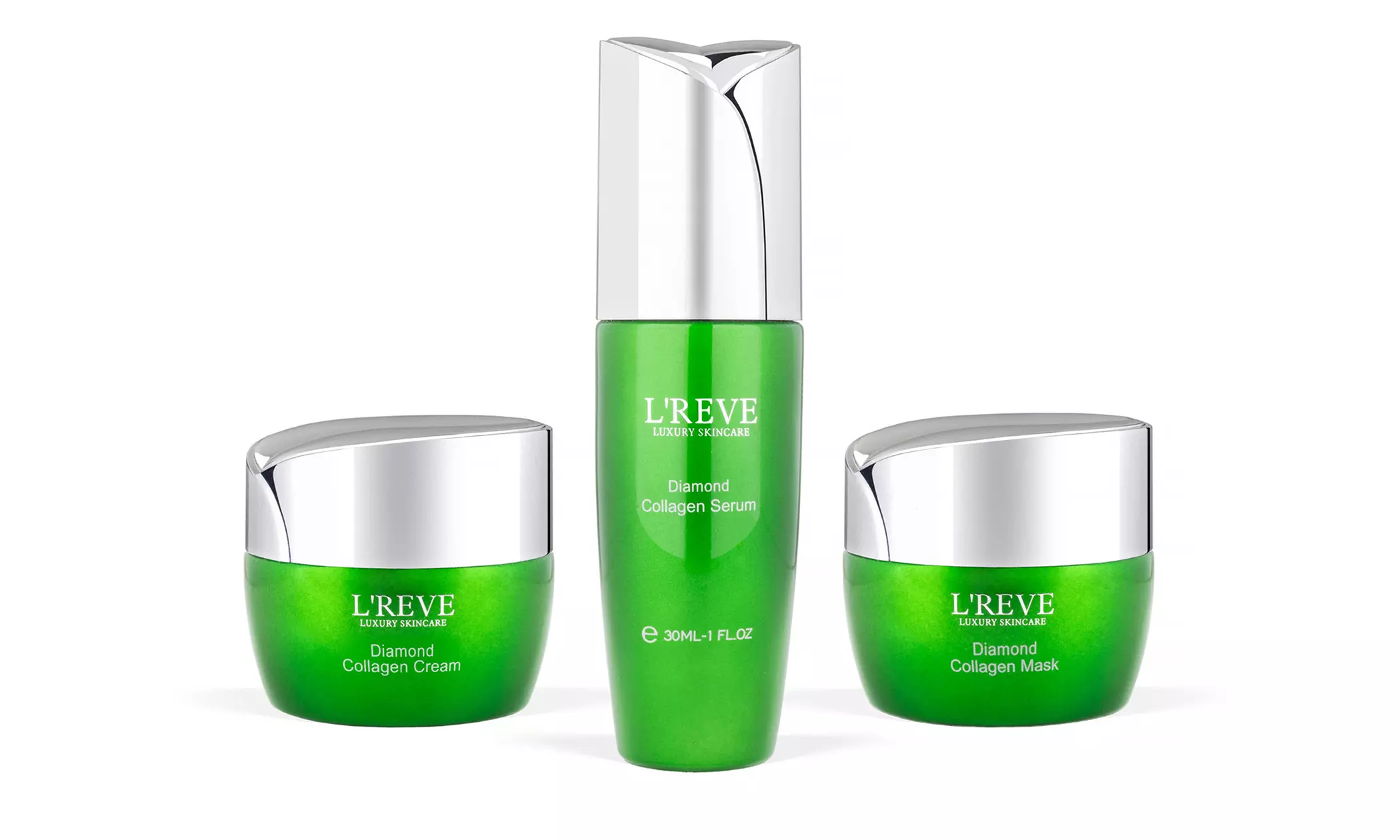 L'Reve Diamond Collagen Renewal 3-Piece Skincare Set - Primary Image