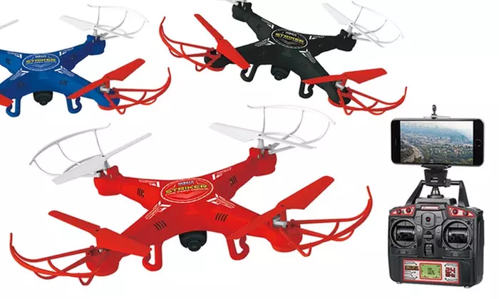 Striker Remote-Controlled Spy Drone with Optional Live-View Feature - Primary Image