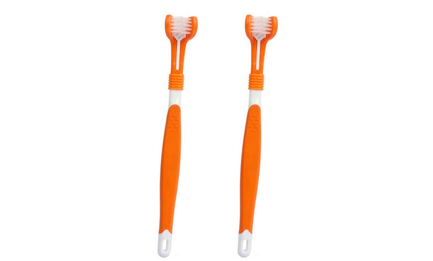 Image 5: Three-Sided Pet Toothbrush