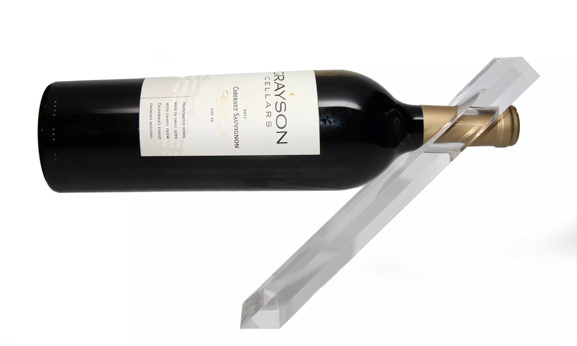 Free-Standing Acrylic Wine-Bottle Holder - Primary Image
