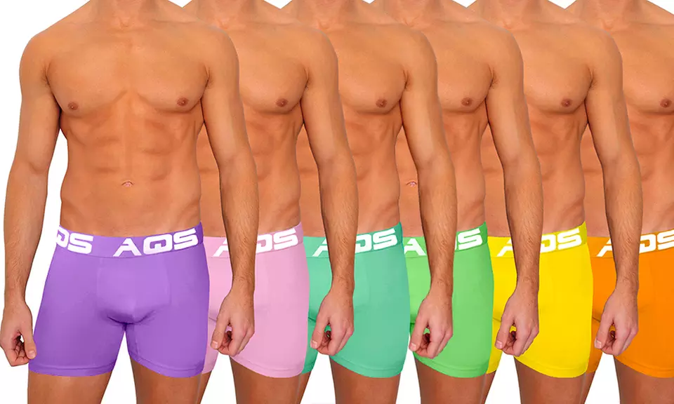 AQS Men's Colorful Boxer Briefs (6-Pack) - Primary Image