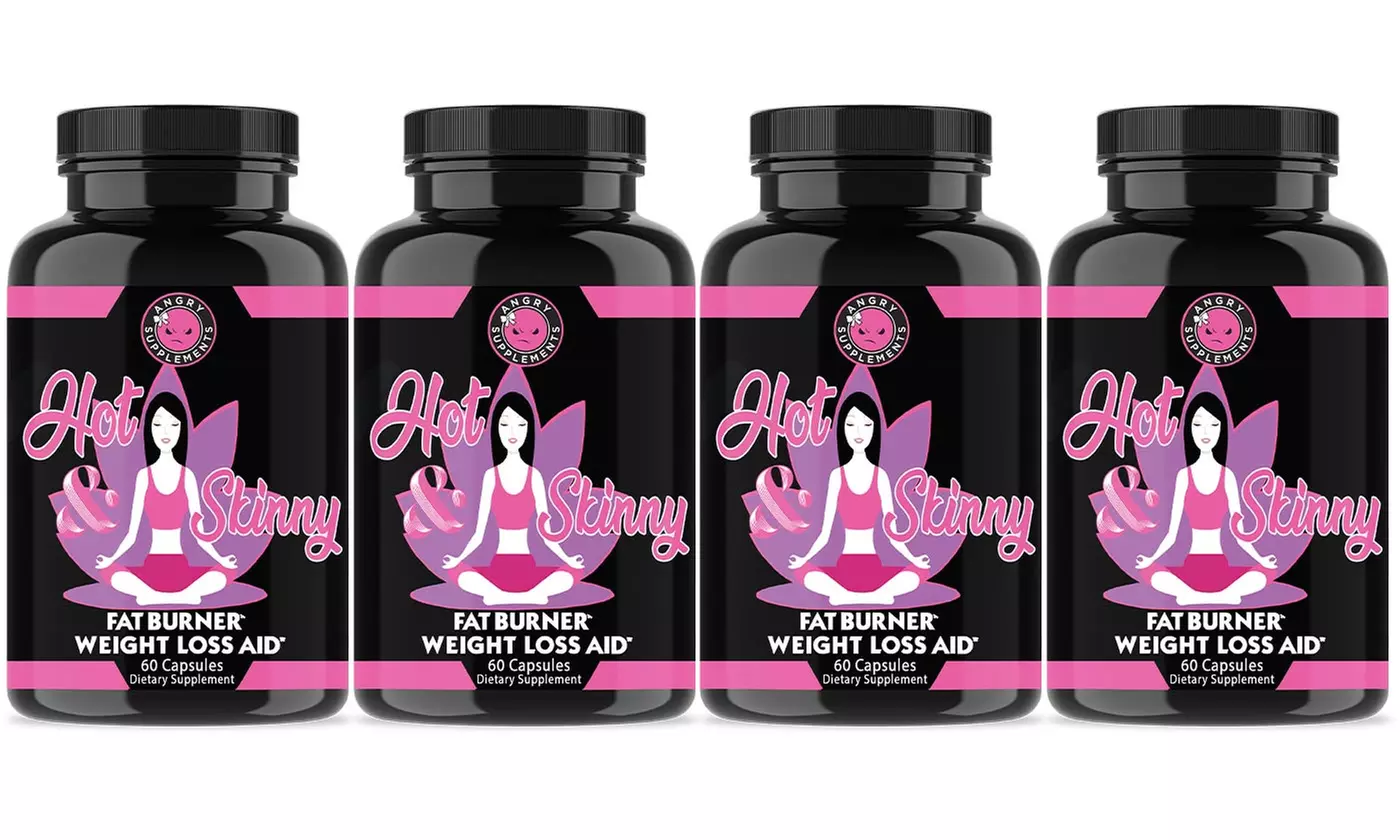 Angry Supplements Hot & Skinny Thermogenic Fat Burner Dietary Supplement for Women (60 Capsules; 4-, 5-, or 6-Pack) - Primary Image