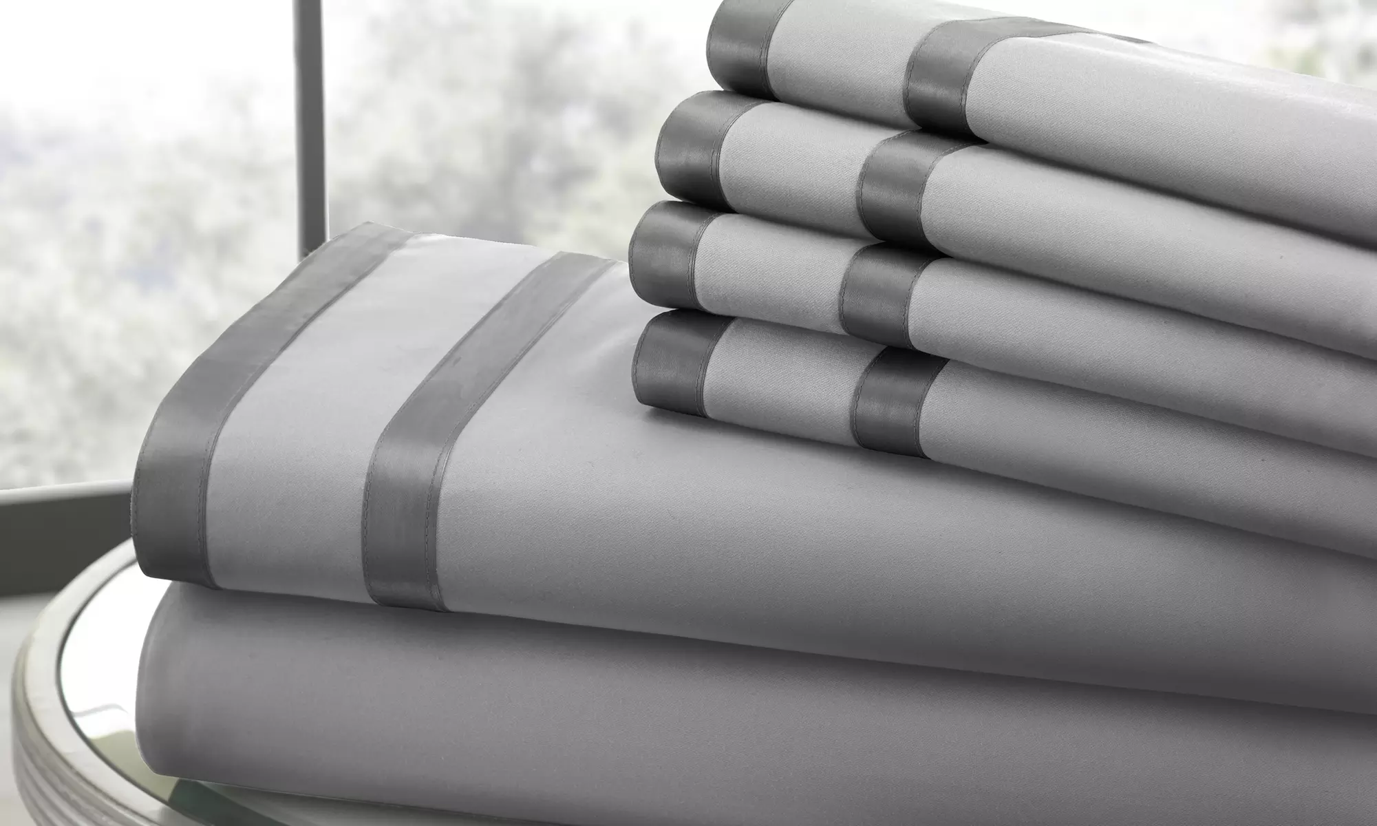 Italian Hotel Collection 1,000TC 6-Piece Sheet Set with Double Satin Band from $49.99–$64.99 - Second Medium
