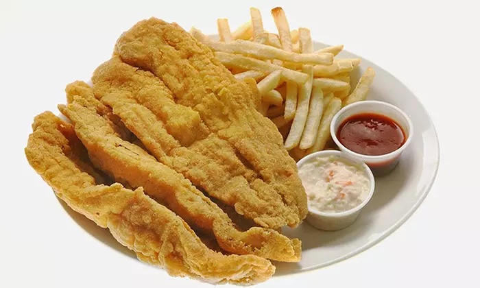 Hand-Breaded Fried Chicken and Fish at Sharky's Fish & Chicken (Up to 50% Off). Three Options Available. - Primary Image