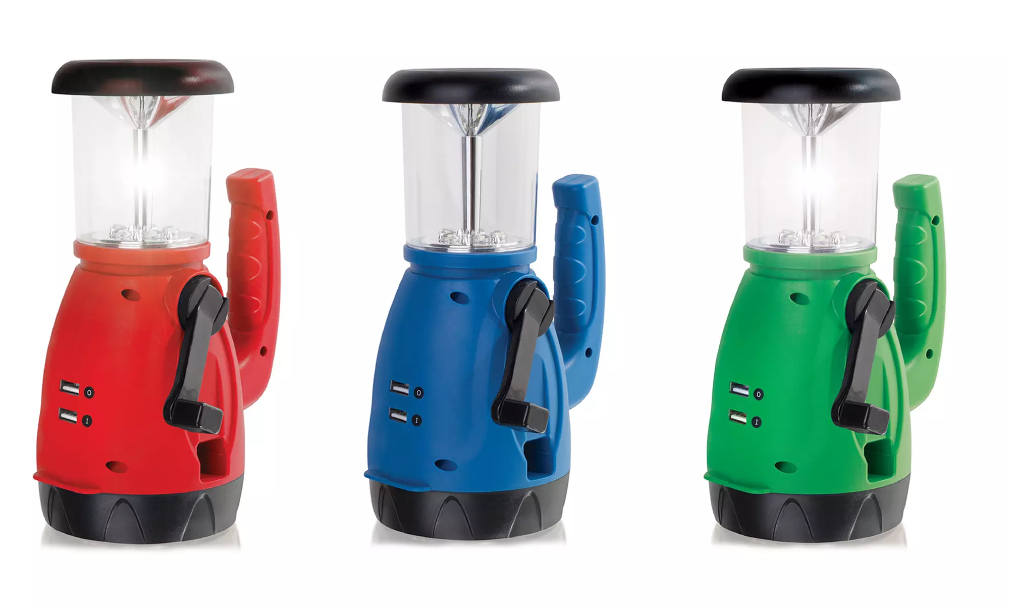 Dynamo LED Flashlight Lantern with Built-In USB Ports - Primary Image