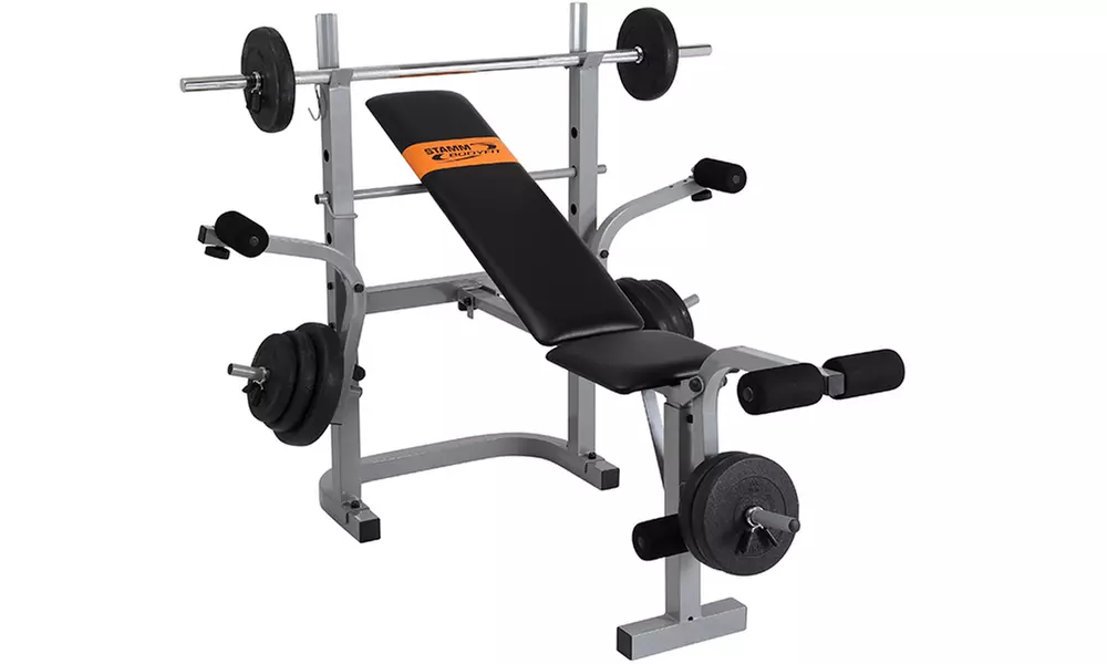 Stamm Bodyfit klappbare Hantelbank TITAN PERFORMER - FL74914GDV mit Zubehör für 139,99 € (58% sparen*) - Primary Image