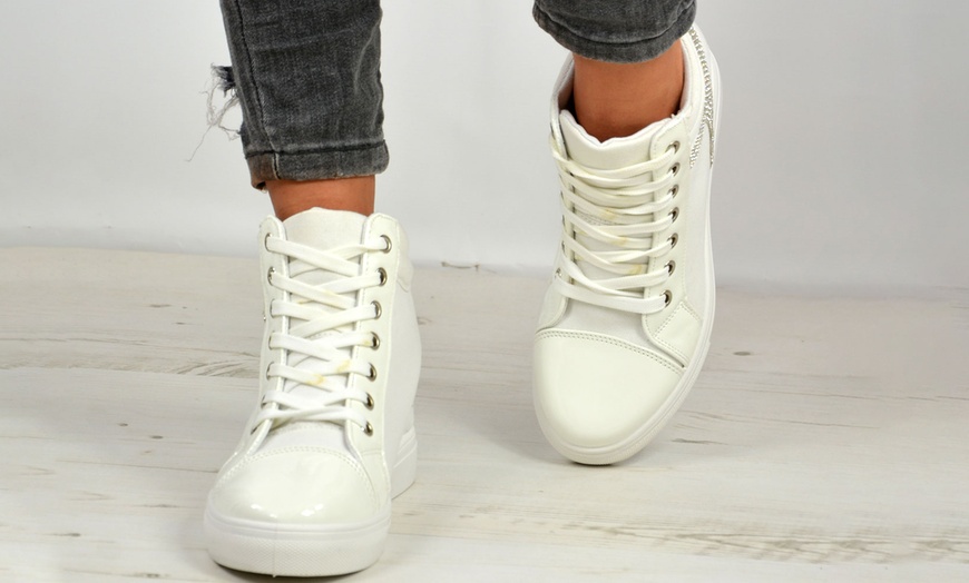 Image 7: Women's Studded High Top Trainers