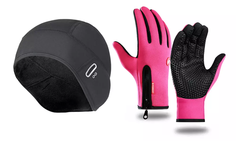 Cappello da bicicletta e guanti Softshell
