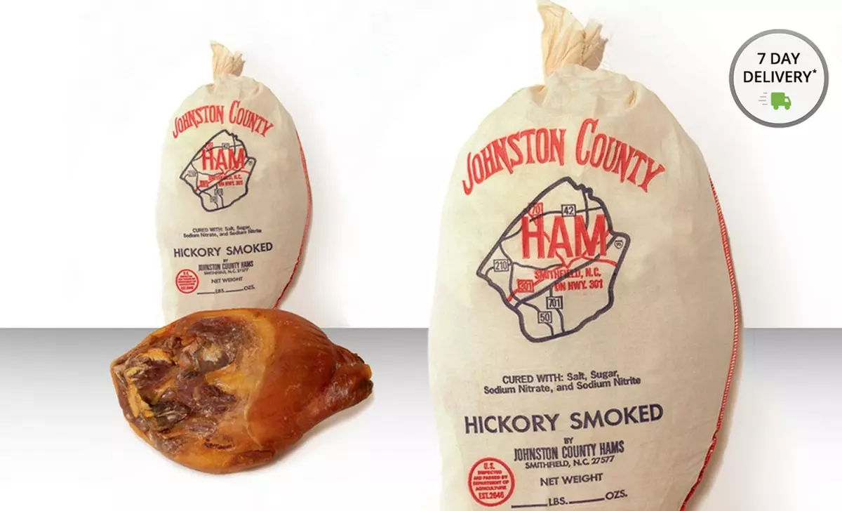 Johnston County Whole, Uncooked Country Ham. Free Shipping. - Primary Image